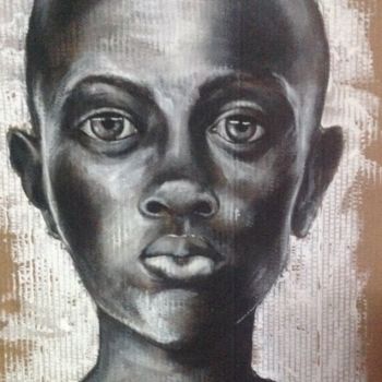 Painting titled "Black boy" by Cathy, Original Artwork