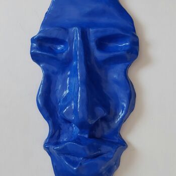 Скульптура под названием "homme bleu" - Catali, Подлинное произведение искусства, Глина