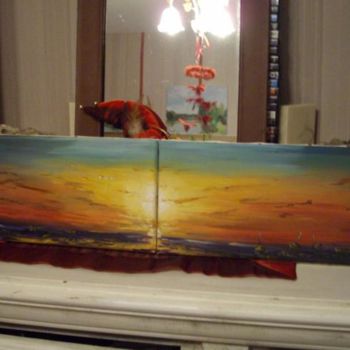 Painting titled "COUCHER DE SOLEIL S…" by Catherine Cabé (CAT.), Original Artwork