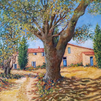 Painting titled "Bastide des Jourdan…" by Cécile Labossière, Original Artwork