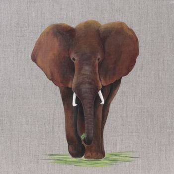 Pittura intitolato "ELEPHANT" da Cécile Delaveau, Opera d'arte originale, Acrilico