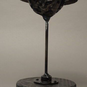 Sculpture titled "Saturne" by Cédric Bonfanti, Original Artwork, Metals