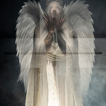 "Dark Angel dibond" başlıklı Fotoğraf Cédric Brion (Studio Clavicule Pics) tarafından, Orijinal sanat, Dijital Fotoğrafçılık