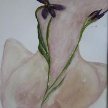 Pintura titulada "Figure aux Iris" por Cegede, Obra de arte original, Acrílico