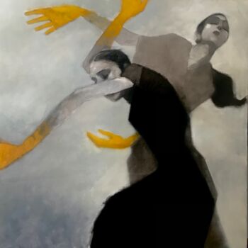 Peinture intitulée "Mujeres danzando" par Cesar Ayllón, Œuvre d'art originale, Huile