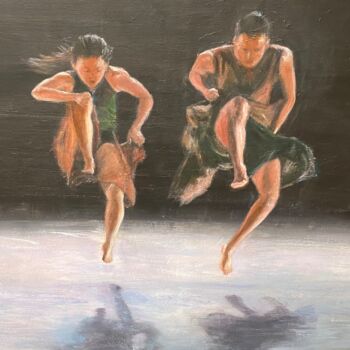 Pintura intitulada "Danse" por Christiane Gubler, Obras de arte originais, Acrílico Montado em Armação em madeira