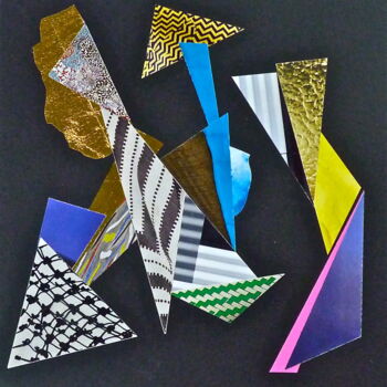 Collages titled "NUIT-999" by Cha, Original Artwork, Paper cutting