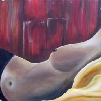 Painting titled "Sensualité 4" by Chantal Le Mesle, Original Artwork, Oil