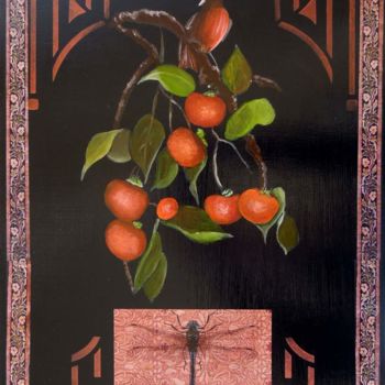 Pittura intitolato "Bungalow Persimmon" da Charlene Wooden, Opera d'arte originale, Olio