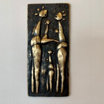 Escultura intitulada "Bonheur familial" por Charles Stratos, Obras de arte originais, Bronze
