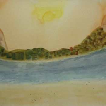 Painting titled "Curvature Landscape" by Charles Riley, Original Artwork, Other