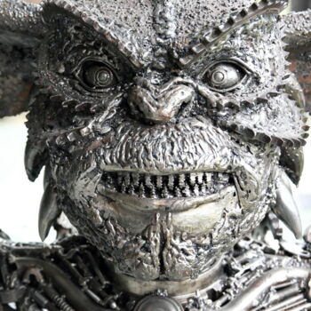 Sculpture intitulée "Metal art - Gremlin…" par Chatree Choorachatatorn (Mari9art), Œuvre d'art originale, Métaux