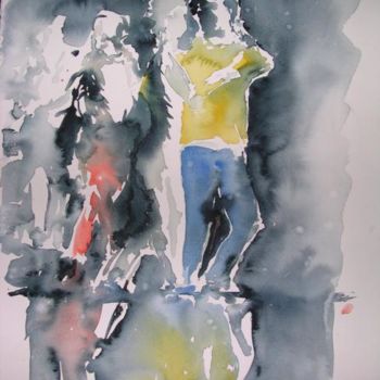 Картина под названием "Danseurs 2" - Frédéric Chauvain, Подлинное произведение искусства
