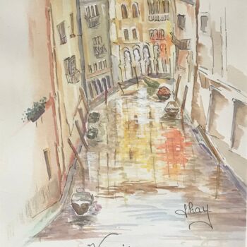 Pintura titulada "Venise" por Marie-Noelle Chauny, Obra de arte original, Acuarela
