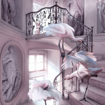 「Symphony In Pink (F…」というタイトルの絵画 Cheraine Colletteによって, オリジナルのアートワーク, デジタル絵画 その他の剛性パネルにマウント