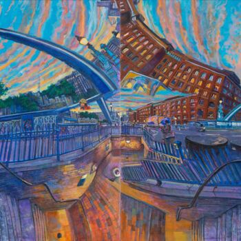 Painting titled "towerbridge b.jpg" by Chin Kong Yee, Original Artwork, Oil