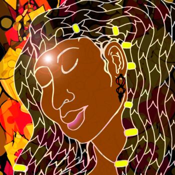 Digital Arts titled "Samara Soul" by China Alicia Rivera, Original Artwork, Digital Painting