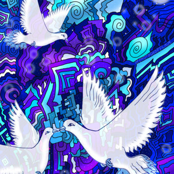 Цифровое искусство под названием "By Faith And Spirit" - China Alicia Rivera, Подлинное произведение искусства, 2D Цифровая…