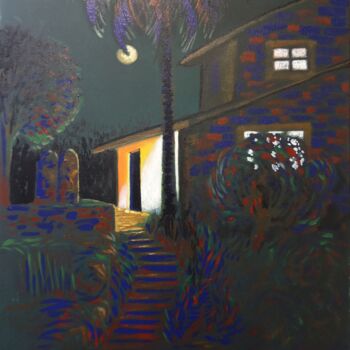 Schilderij getiteld "moonlight.jpg" door Chinmaya Br, Origineel Kunstwerk