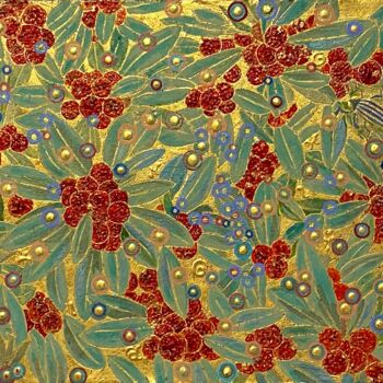 Pintura intitulada "FURUIT ROUGE" por Chiori Ohnaka, Obras de arte originais, Pigmentos