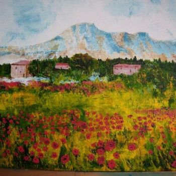 Painting titled "sainte victoire" by Choiseul, Original Artwork, Oil