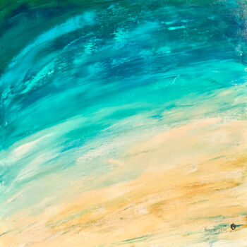 Painting titled "Bonaire" by Irina Ivancov (Chouette Nia), Original Artwork, Acrylic Mounted on Wood Stretcher frame