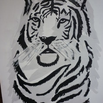 Peinture intitulée "tigre bengal" par Christian Girelli, Œuvre d'art originale, Acrylique