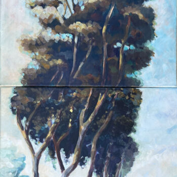 제목이 "Le chemin des eucal…"인 미술작품 Christel Fréon로, 원작, 아크릴 나무 들것 프레임에 장착됨