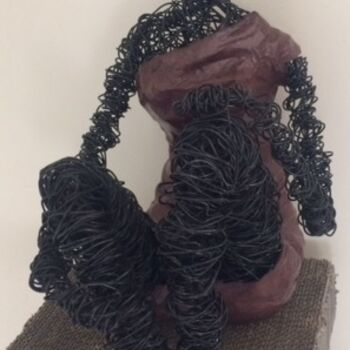 Sculpture titled "pepette à la robe m…" by Christel Pouthier, Original Artwork, Other