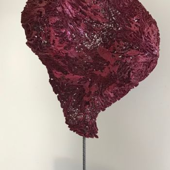 Sculpture intitulée "buste rouge" par Christel Pouthier, Œuvre d'art originale
