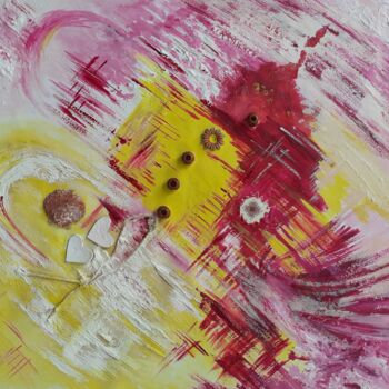 Pintura titulada "Explosion de couleu…" por Christelle Carlton, Obra de arte original, Gouache