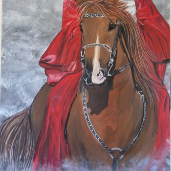 "Magnifique cheval e…" başlıklı Tablo Christelle Cottrelle tarafından, Orijinal sanat, Akrilik
