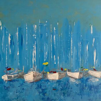 Pintura titulada "Sailing, acrylique…" por Christelle Mayeur, Obra de arte original, Acrílico Montado en Bastidor de camilla…