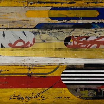 Malerei mit dem Titel "GRAFFITI XL" von Christelle Riffet (Céhère), Original-Kunstwerk, Acryl Auf Keilrahmen aus Holz montie…