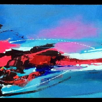 Painting titled "Peinture panoramiqu…" by Christian Bessede, Original Artwork, Acrylic