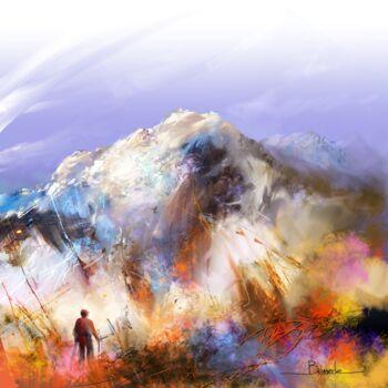 「Paysage montagne en…」というタイトルのデジタルアーツ Christian Bessedeによって, オリジナルのアートワーク, デジタル絵画
