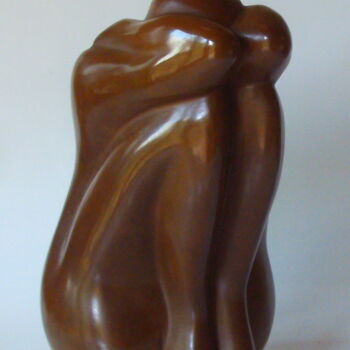 Sculpture titled "NU ASSIS" by Christian Choquet, Original Artwork, Bronze