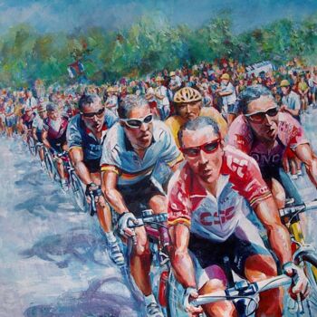 Painting titled "TABLEAU "TOUR DE FR…" by Christian Choquet, Original Artwork, Acrylic