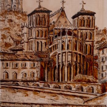 제목이 "Cathédrale Saint Je…"인 그림 Christian Nouyrigat로, 원작, 잉크