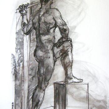 Drawing titled "fusain 502/65 2011…" by Christian Rolland, Original Artwork, Charcoal