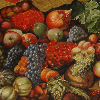 Schilderij getiteld "fruits by christian…" door Christiana Visentin Gajoni, Origineel Kunstwerk, Olie