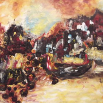 Painting titled "Le Chaos" by Christiane Guerry, Original Artwork, Acrylic