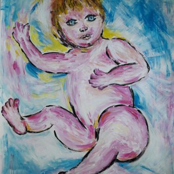 Pintura intitulada "Lorsque l'enfant pa…" por Christiane Guerry, Obras de arte originais, Acrílico