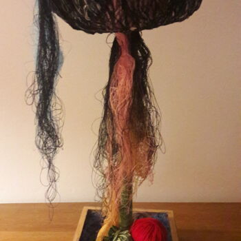 纺织艺术 标题为“ARBRE MYSTERE” 由Christiane Guerry, 原创艺术品, 布