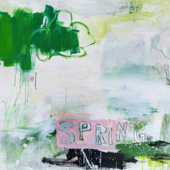 Painting titled "SPRING" by Christiane Lohrig, Original Artwork, Acrylic