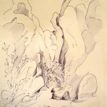 Dibujo titulada "Beida" por Christiane Seguin, Obra de arte original, Bolígrafo