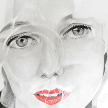 Drawing titled "Transparent" by Christina Diamond, Original Artwork, Charcoal