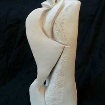 Skulptur mit dem Titel "versusface2" von Christine Batard, Original-Kunstwerk, Terra cotta