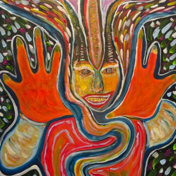 Painting titled "Chagolem" by Christophe Verger-Lecocq, Original Artwork, Acrylic