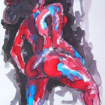 Painting titled "2" by Christophe Gol, Original Artwork, Ink